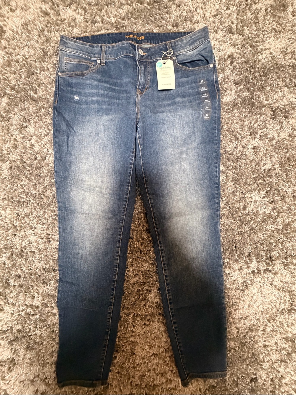 Maurices Women's Faded Blue Skinny Jeans